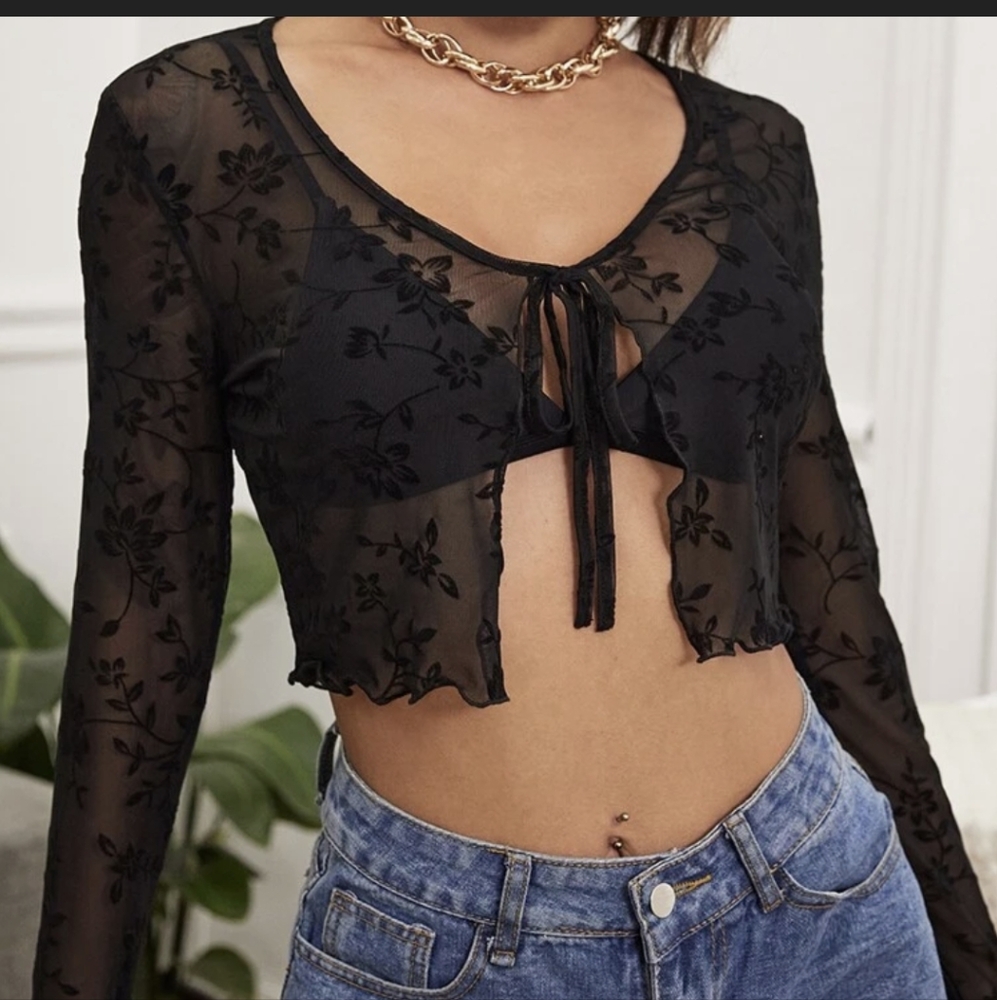 Sheer cardigan